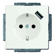 Busch-Jaeger Prise Schuko/USB blanc studio mat 20 EUCBUSB-884-1