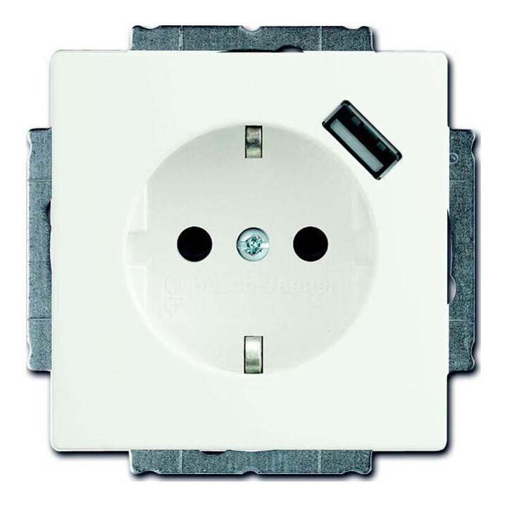 Busch-Jaeger Prise Schuko/USB blanc studio mat 20 EUCBUSB-884