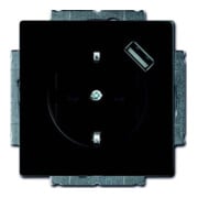 Busch-Jaeger Prise Schuko/USB noire mate 20 EUCBUSB-885-1