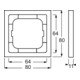 Busch-Jaeger Rahmen 1-fach alusilber, fu.linear 1721-183K-3