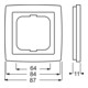 Busch-Jaeger Rahmen 1-fach chrom matt 1721-80-3