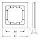 Busch-Jaeger Rahmen 1-fach weißglas 1721-280-3