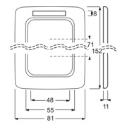 Busch-Jaeger Rahmen 2-fach weiß, senkr. Sichtf. 1722 NS-212-3
