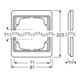 Busch-Jaeger Rahmen 3-fach elf/ws, senkr. alpha 1733-22G-3