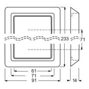 Busch-Jaeger Rahmen 3-fach weiß, UP, Allwetter 2103-32-4
