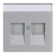 Busch-Jaeger Rosace centrale alusi Mod.Jack, 2 ouvertures, marquage 1800-83
