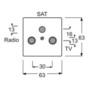 Busch-Jaeger Rosace centrale alusi pour prise antenne 2 trous 1743-83-4