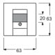 Busch-Jaeger Rosace centrale anthracite pour UAE/TAE/LS 1766-81