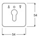 Busch-Jaeger Rosace centrale aws pour demi-cylindre profilé 2557 PZ-214-101
