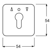 Busch-Jaeger Rosace centrale aws pour demi-cylindre profilé 2557 PZ-214-101-4