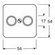 Busch-Jaeger Rosace centrale aws pour prise antenne 2 trous 2531-214