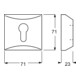 Busch-Jaeger Rosace centrale blanc alpin pour demi-cylindre Profil 2155 PZ-34