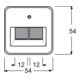 Busch-Jaeger Rosace centrale blanche pour boîte de connexion UAE 2f 1803-02-212