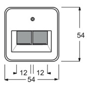 Busch-Jaeger Rosace centrale blanche pour boîte de connexion UAE 2f 1803-02-212-4
