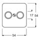 Busch-Jaeger Rosace centrale blanche pour prise antenne 2 trous 2531-212