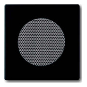 Busch-Jaeger Rosace centrale noire avec microphone pour haut-parleur EB 8253-885-1