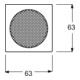 Busch-Jaeger Rosace centrale noire avec microphone pour haut-parleur EB 8253-885