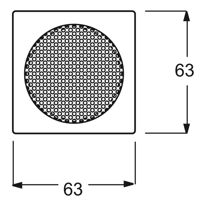 Busch-Jaeger Rosace centrale noire avec microphone pour haut-parleur EB 8253-885