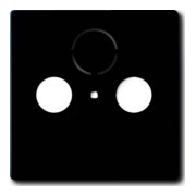 Busch-Jaeger Rosace centrale noire mat pour prise antenne 2 trous 1743-885-1