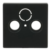 Busch-Jaeger Rosace centrale noire mat pour prise antenne 2 trous 1743-885-3