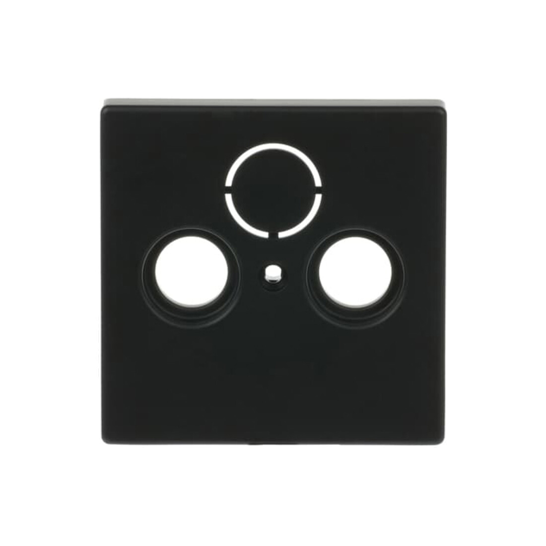 Busch-Jaeger Rosace centrale noire mat pour prise antenne 2 trous 1743-885