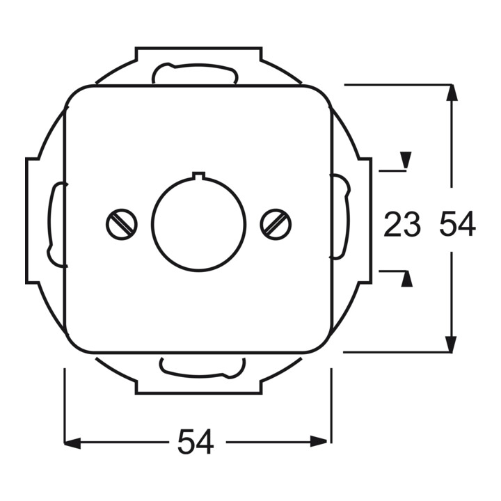Busch-Jaeger Rosace centrale ws 22,5 mm dispositifs de commande 2533-212