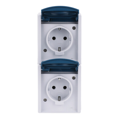 Busch-Jaeger Schuko-Steckdose 2f.gr/bgn senkrecht 20-02 EW-53
