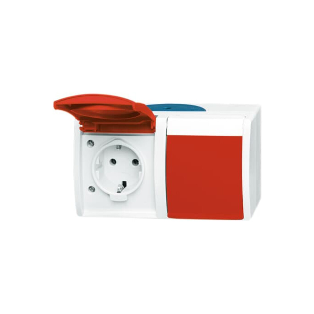Busch-Jaeger Schuko-Steckdose 2f. waagerecht 20/2 EW/DVN-53