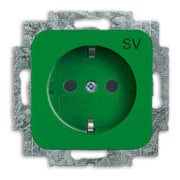 Busch-Jaeger SCHUKO Steckdosen-Einsatz grün RAL6032 20 EUC-13-212-103-3