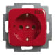 Busch-Jaeger SCHUKO Steckdosen-Einsatz rot RAL3020 20 EUC/DV-217-101