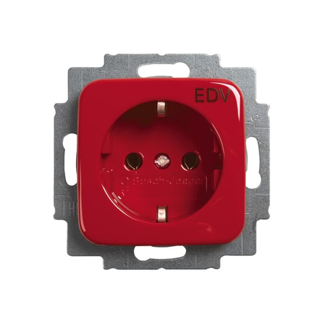 Busch-Jaeger SCHUKO Steckdosen-Einsatz rot RAL3020 20 EUC/DV-217-101