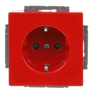 Busch-Jaeger SCHUKO Steckdosen-Einsatz rot RAL3020 20 EUCKS-12-82-101