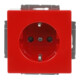 Busch-Jaeger SCHUKO Steckdosen-Einsatz rot RAL3020 20 EUCKS-12-82-101
