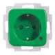 Busch-Jaeger Schuko-Steckdoseneinsatz grün RAL 6032 20 EUCBL-13-212-101