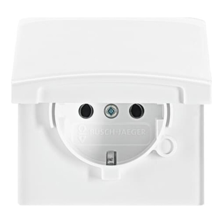 Busch-Jaeger Schuko-Steckdoseneinsatz IP44 alpinweiß 20 EUGK-34-101