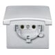 Busch-Jaeger Schuko-Steckdoseneinsatz IP44 alusilber 20 EUGK-33-101