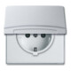 Busch-Jaeger Schuko-Steckdoseneinsatz IP44 alusilber 20 EUGKB-33-101-1