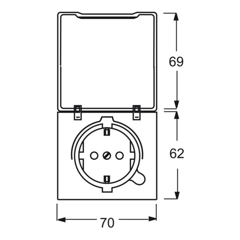 Busch-Jaeger Schuko-Steckdoseneinsatz IP44 alusilber 20 EUGKB-33-101