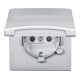 Busch-Jaeger Schuko-Steckdoseneinsatz IP44 alusilber 20 EUGKBN-33-101