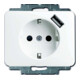 Busch-Jaeger Schuko/USB-Steckdose studioweiß/hgl 20 EUCBUSB-24G-1