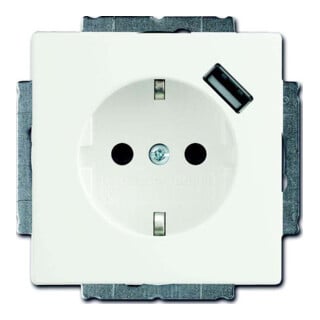 Busch-Jaeger Schuko/USB-Steckdose studioweiß matt 20 EUCBUSB-884