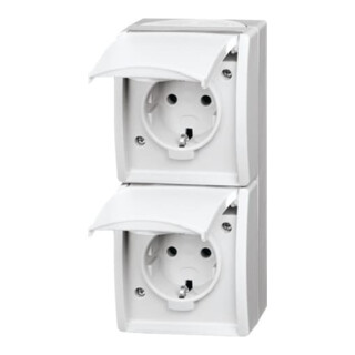 Busch-Jaeger SCHUKO-Zweifachsteckdose 20-02 EW-54