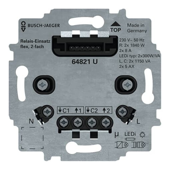 Busch-Jaeger Serienrelais-Einsatz flex 64821 U