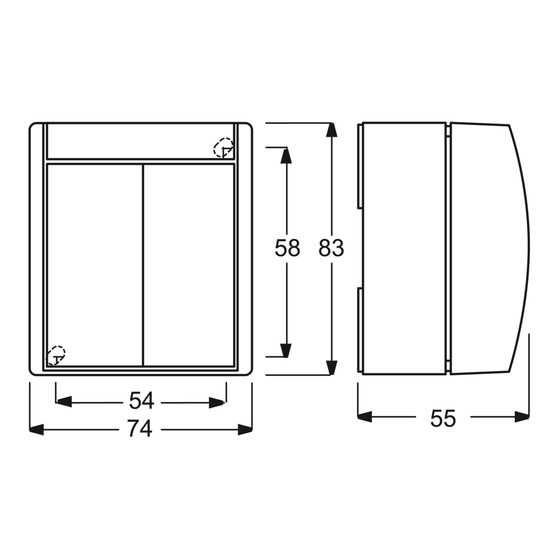 Busch-Jaeger Serienschalter AP 2601/5 W-53