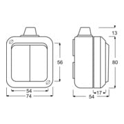 Busch-Jaeger Serienschalter AP 2601/5 WDI-4