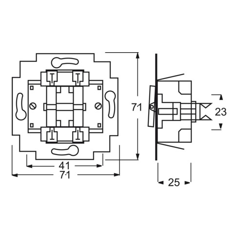 Busch-Jaeger Serienschalter-Einsatz 230V 10A 2000/5 US