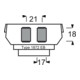 Busch-Jaeger Socle pour 1758... p. Mod.-Jack 2x6u.8p 1872 EB