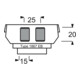 Busch-Jaeger Socle pour 1758... pour Mod.-Jack 2x6u.8p 1867 EB