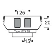 Busch-Jaeger Socle pour 1758... pour Mod.-Jack 2x6u.8p 1871 EB-3