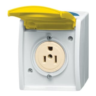 Busch-Jaeger Steckdose 3015 EWN-53 gelb Klappdeckel